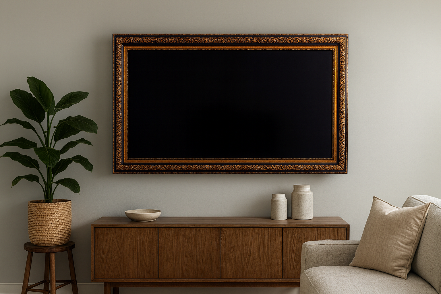 Tv Frame for Samsung Frame tv Rustic Gold